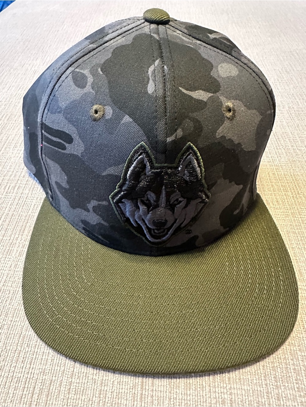 UCONN Camouflage Baseball Hat - Olive Brim